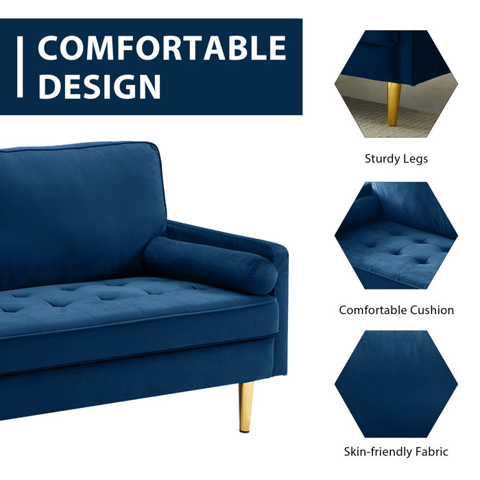 Everly Quinn Fabric 27.5'' Reception Sofa Wayfair